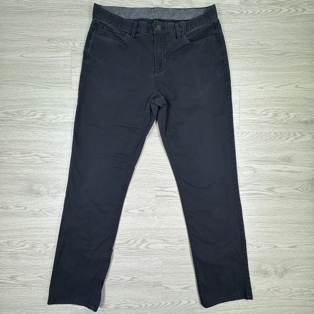 English Laundry Mens Pants Brixton Straight Leg Black 34x32 Stretch Casual Chino